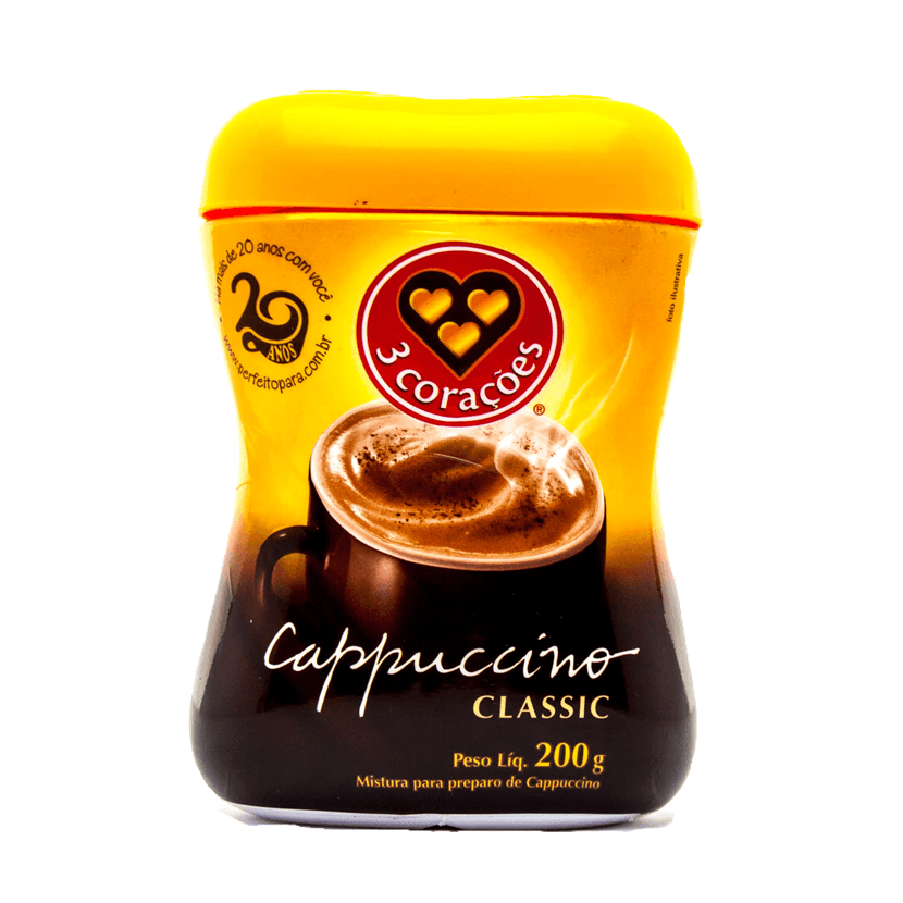 3Coracoes Cappuccino Classic 200g - Seabra Foods Online