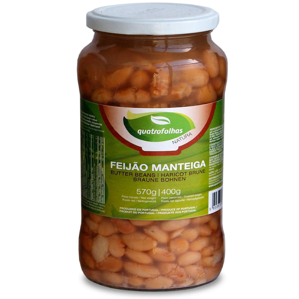 4Folhas Feijao Manteiga Cozido 20.06oz - Seabra Foods Online