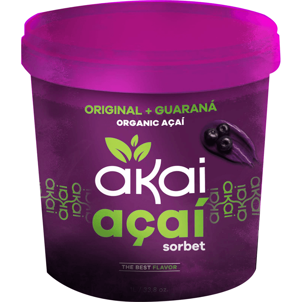 Akai Acai Sorbet w/Organic Guarana 500ml - Seabra Foods Online