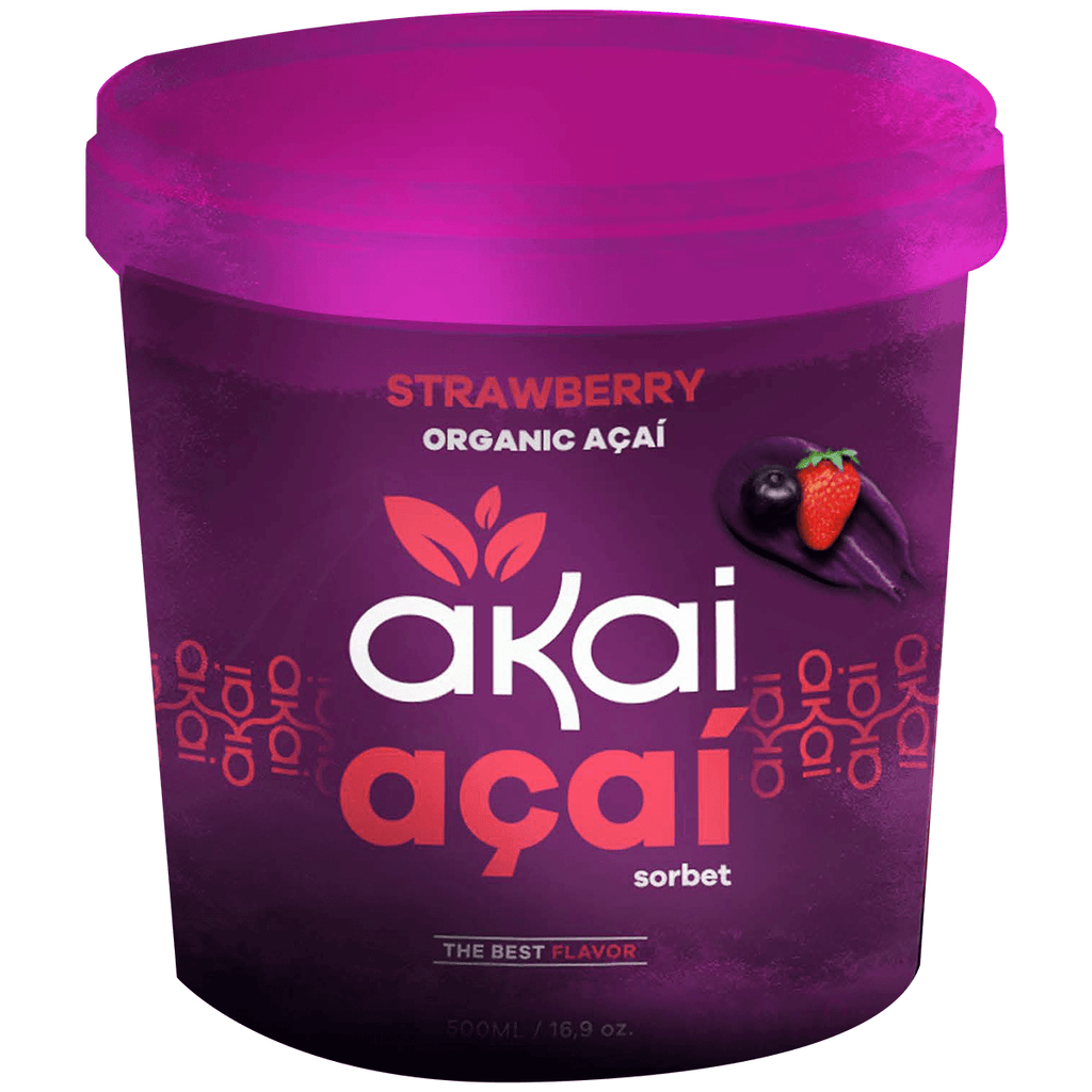 Akai Acai Sorbet w/Organic Strawberry 500ml - Seabra Foods Online