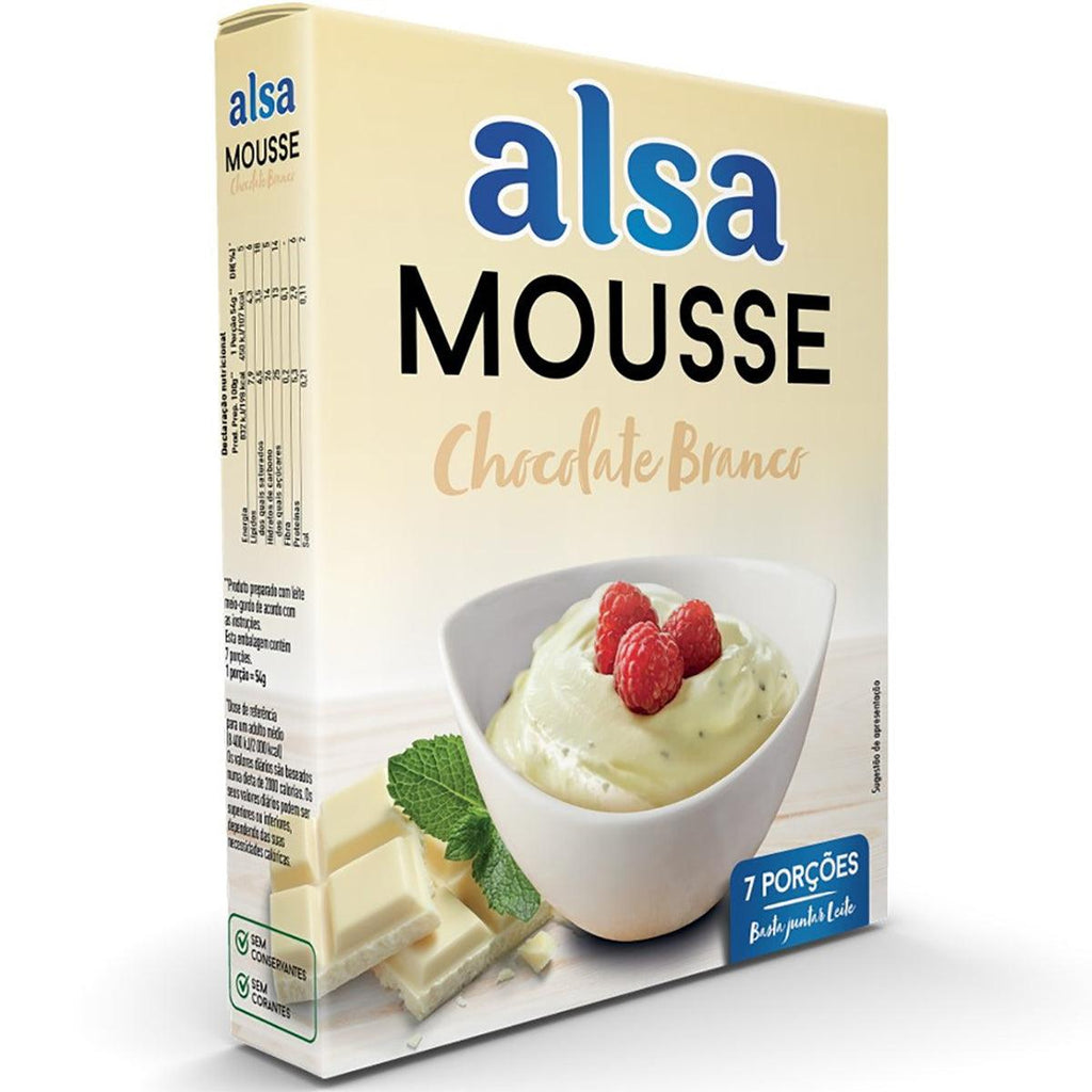 Alsa Mousse Chocolate Branco 4.69oz - Seabra Foods Online