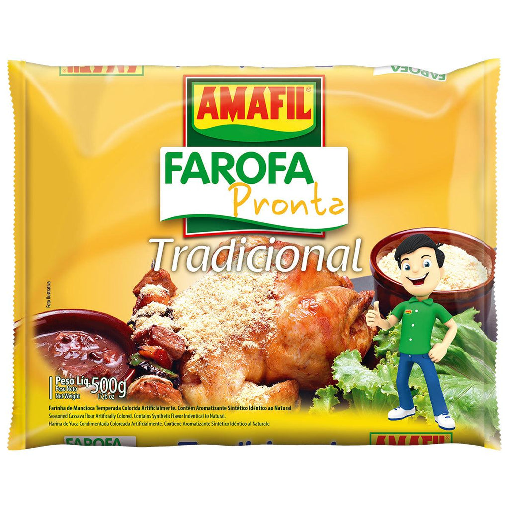 Amafil Farofa Pronta Tradicional 500g - Seabra Foods Online
