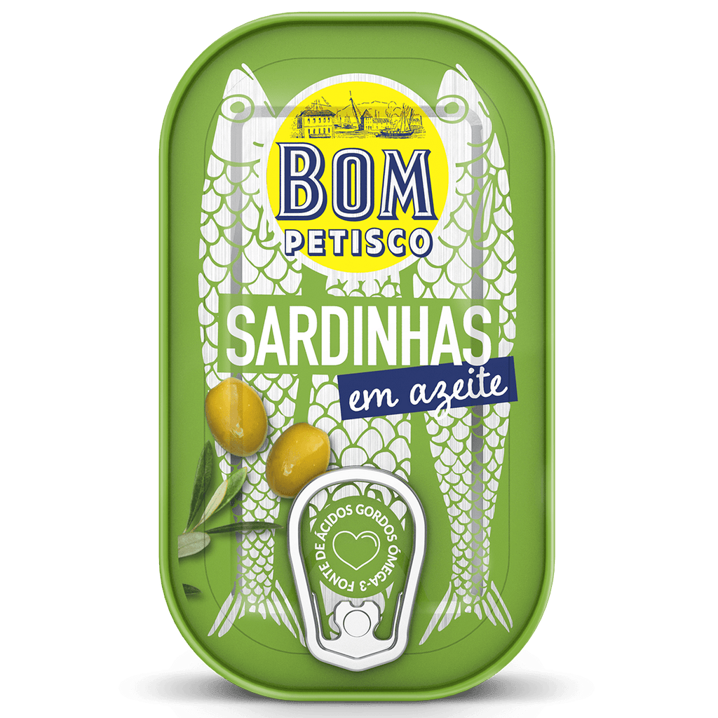 Bom Petisco Sardines in Olive Oil 4.23oz - Seabra Foods Online