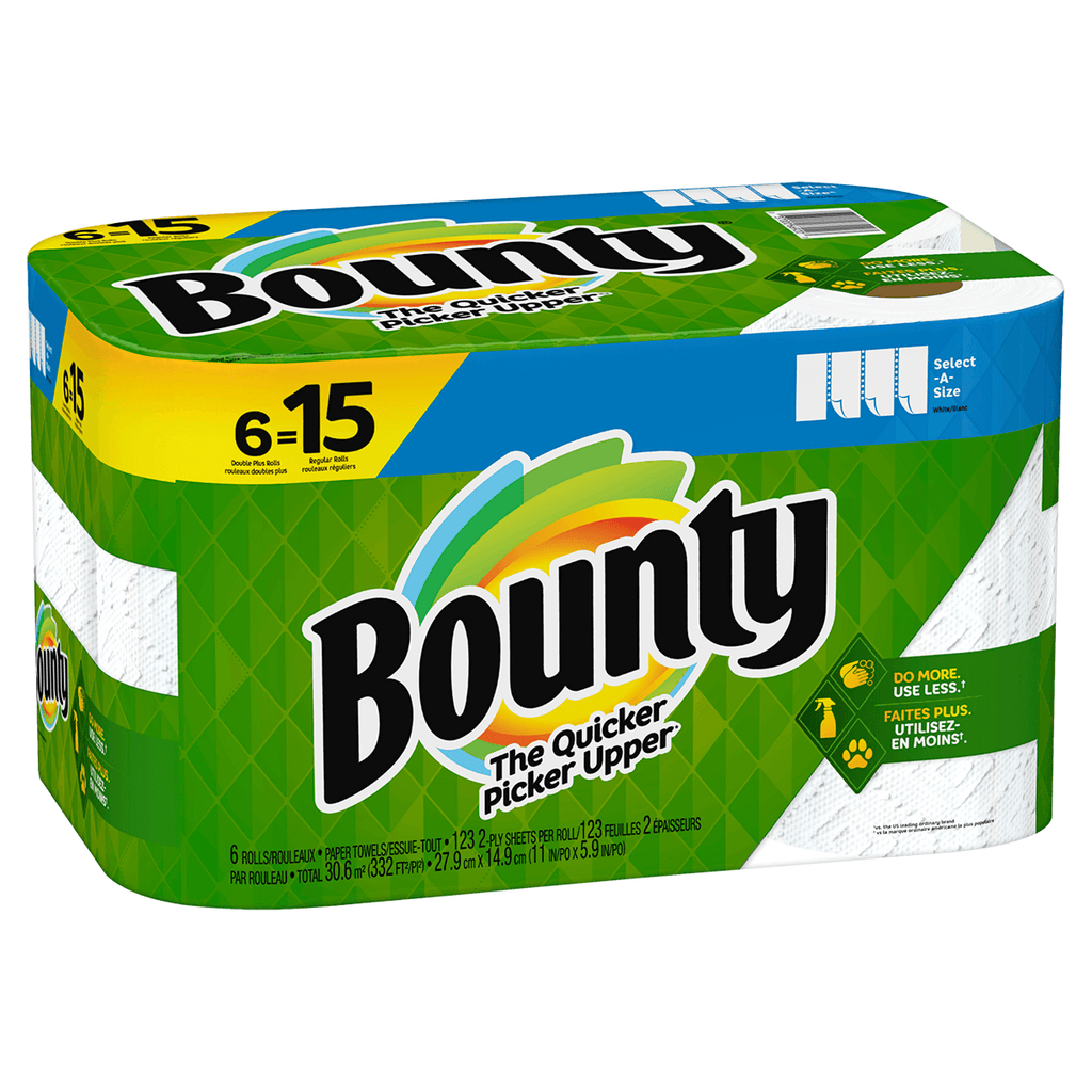 Bounty Paper Towels SAS White 6Roll - Seabra Foods Online