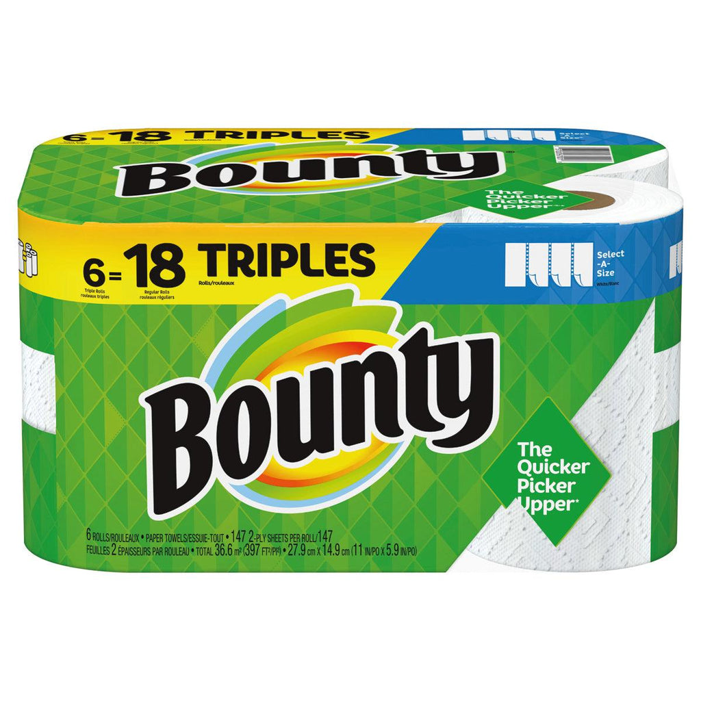 Bounty Paper Towels SAS White Dbl 6Roll - Seabra Foods Online