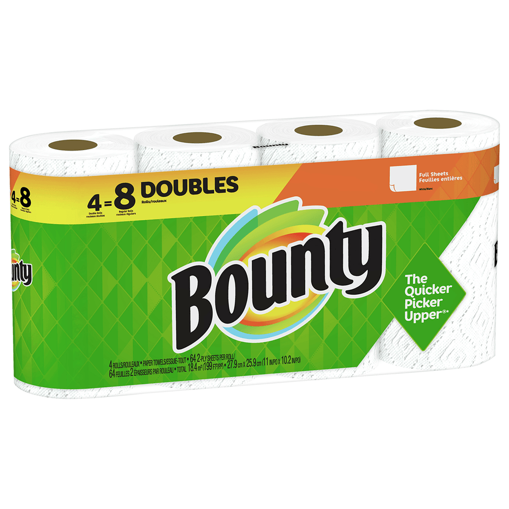 Bounty Paper Towels White 4 Double Roll - Seabra Foods Online