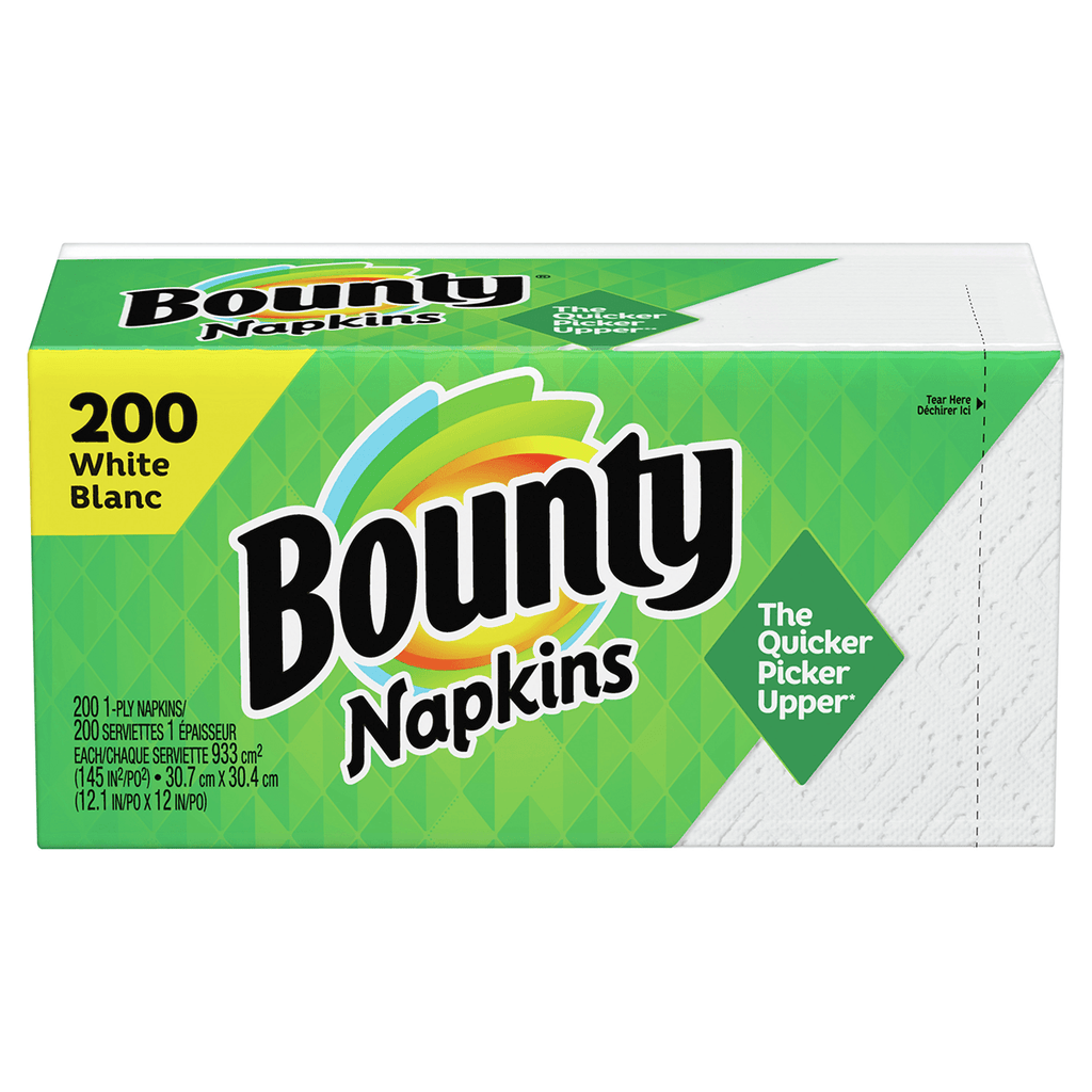 Bounty White Napkins 200ct - Seabra Foods Online