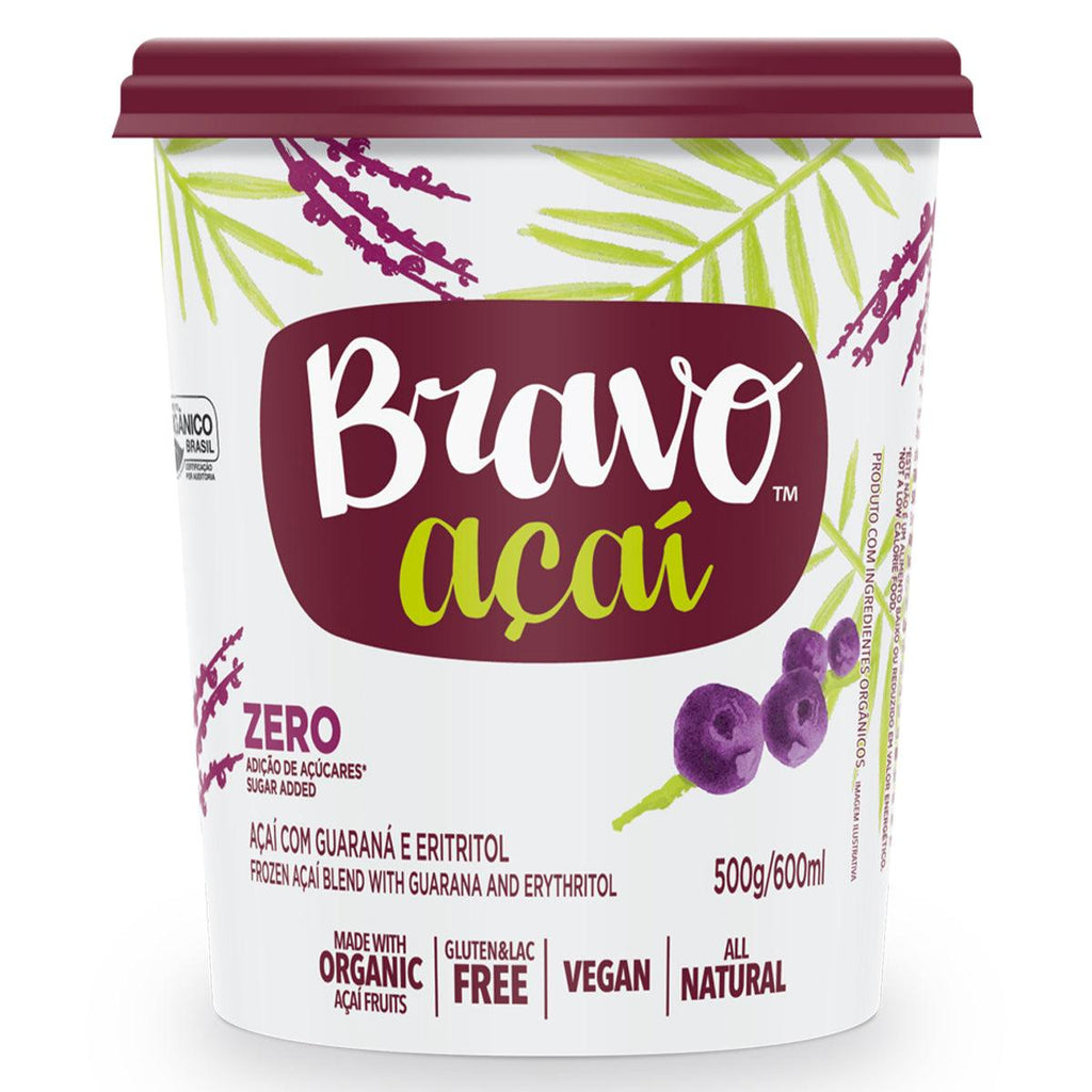 Bravo Acai Sorbet Org.Zero 500g - Seabra Foods Online
