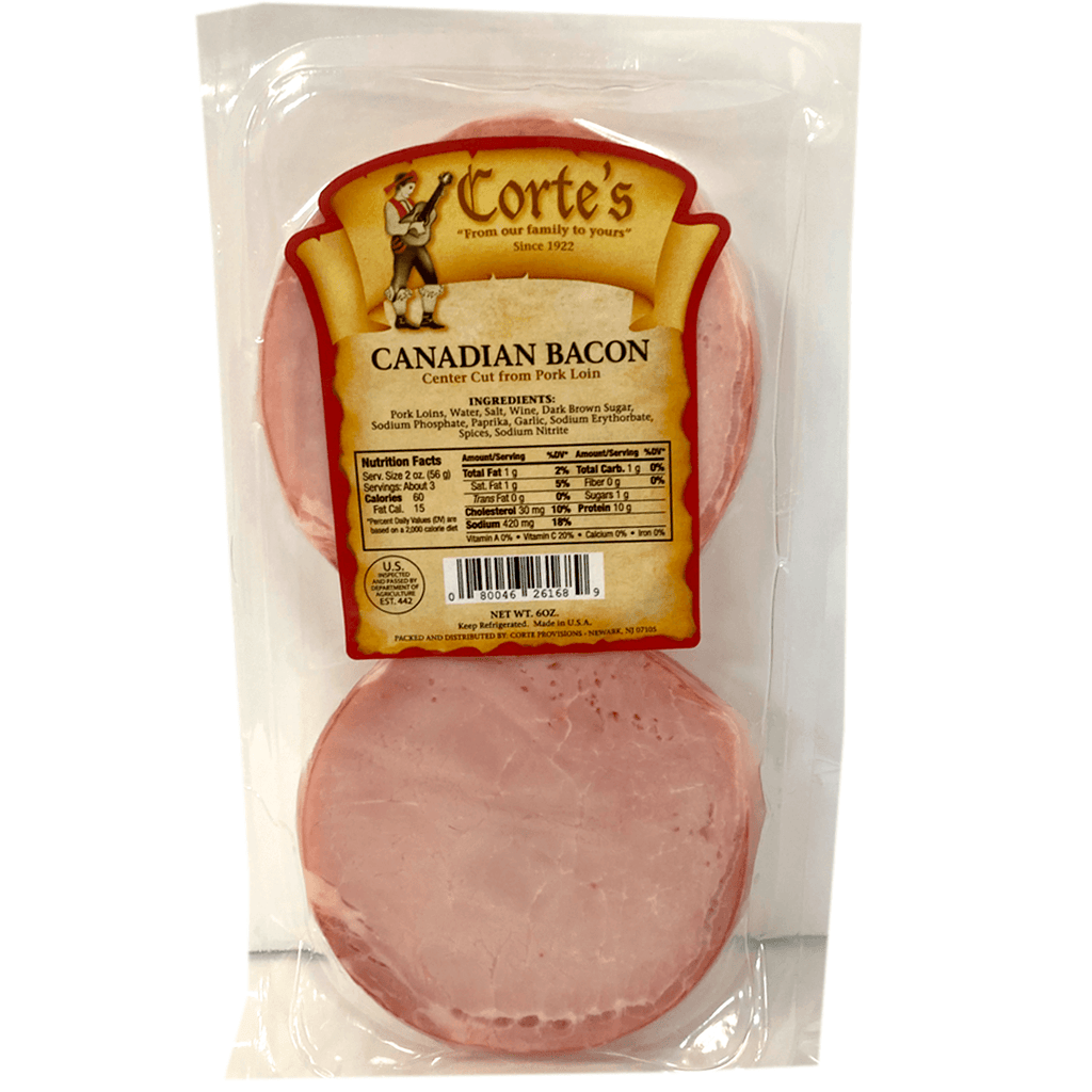 Cortes Canadian Bacon - Seabra Foods Online