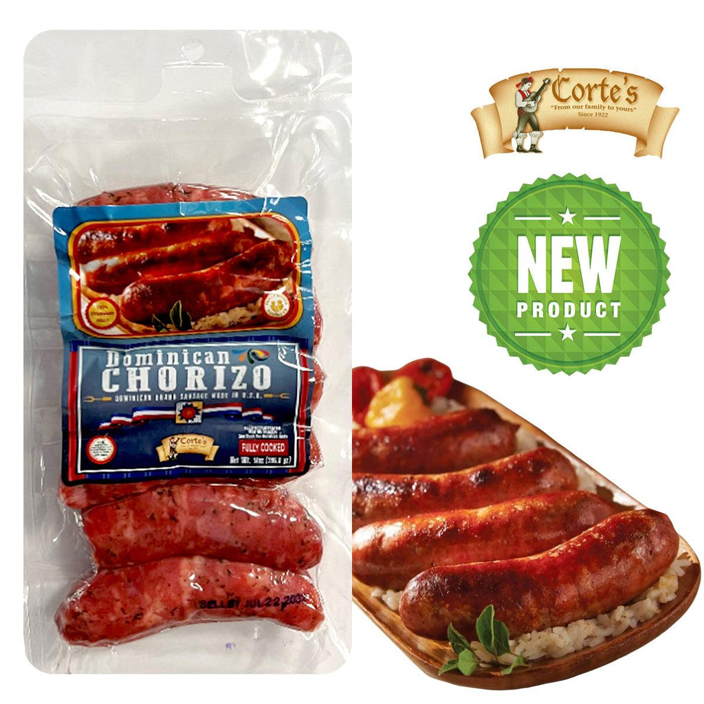 Cortes Cooked Dominican Chorizo 14z - Seabra Foods Online