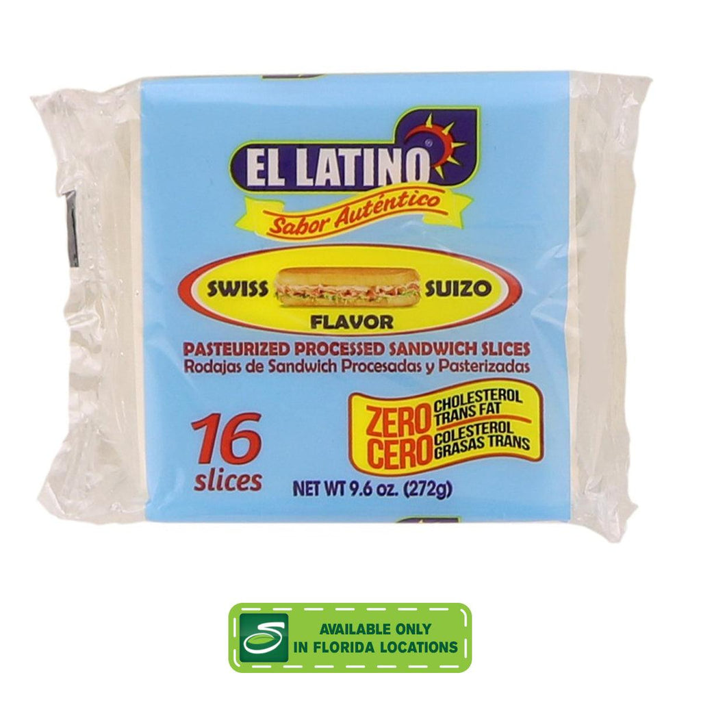 El Latino Swiss Cheese Slices 9.6oz - Seabra Foods Online