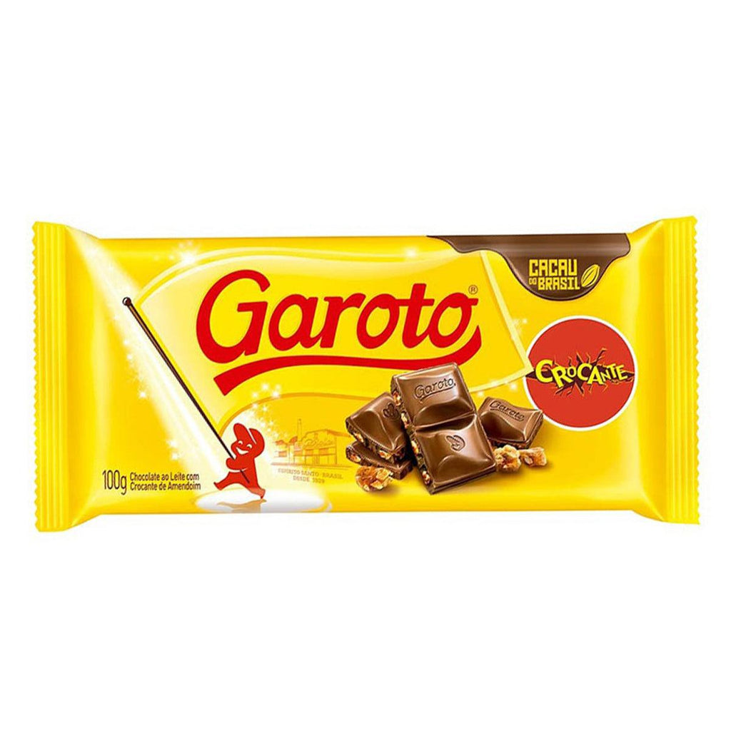 Garoto Tablete Chocolate Crocante 3.16oz - Seabra Foods Online