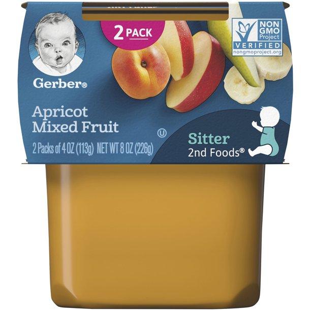 Gerber 2nd Stg Apricot/Mix Berry 2pk - Seabra Foods Online