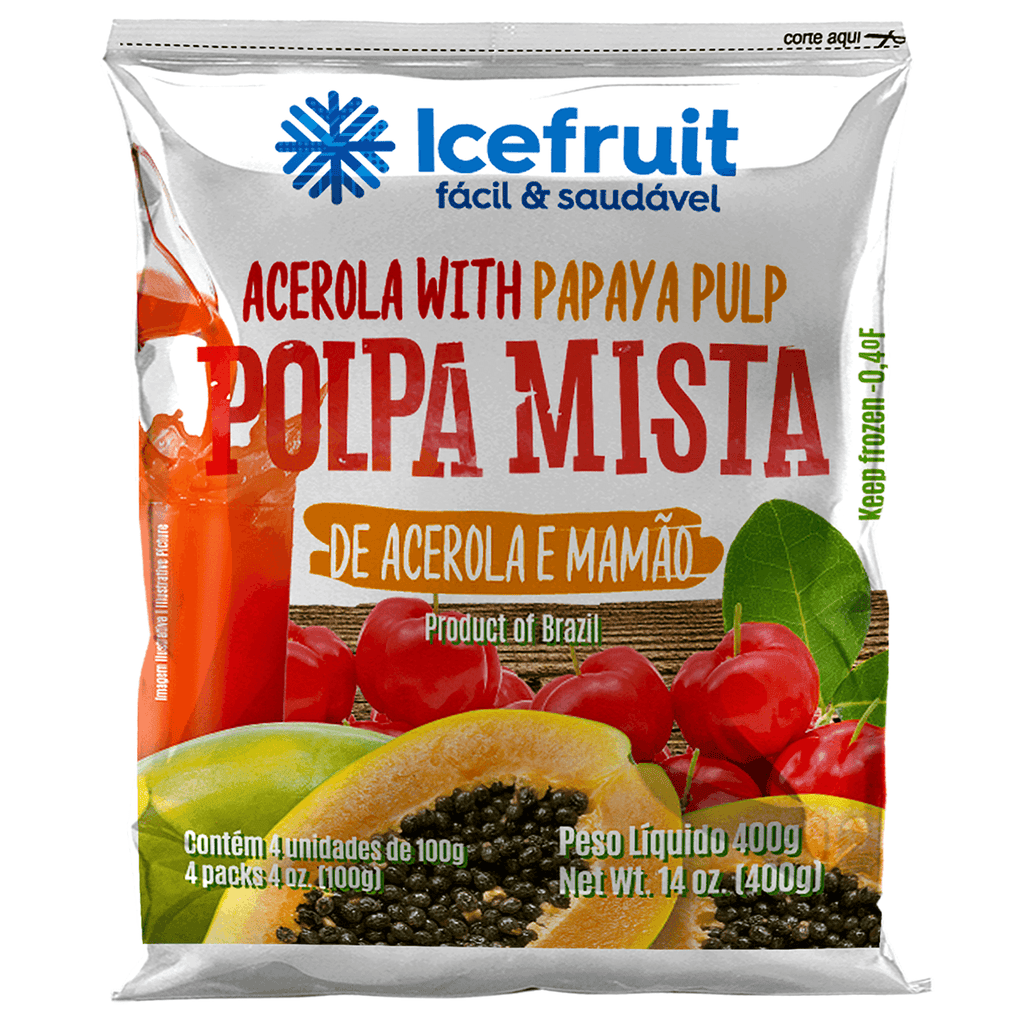 Ice Fruit Acerola & Papaya Pulp - Seabra Foods Online