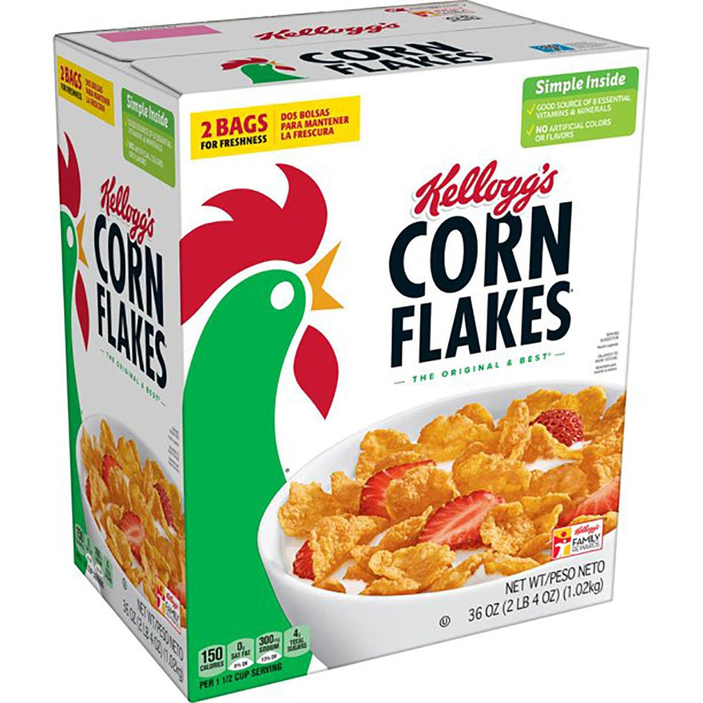 Kelloggs Corn Flakes Cereal 2pk 36oz - Seabra Foods Online