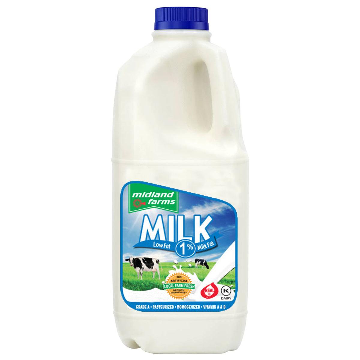 Midland Farms 1% Low Fat Milk 64floz – Seabra Foods Online
