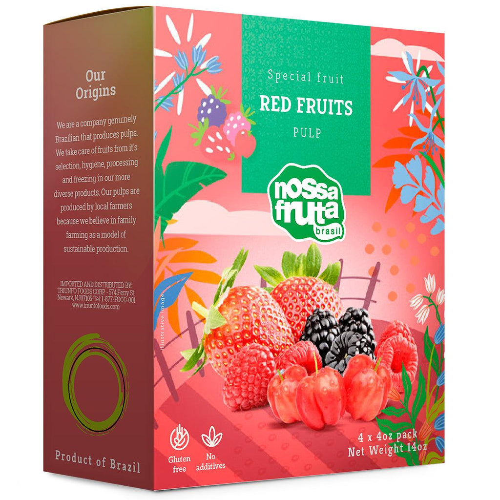 Nossa Fruta Polpa Frutas Vermelhas 400g - Seabra Foods Online