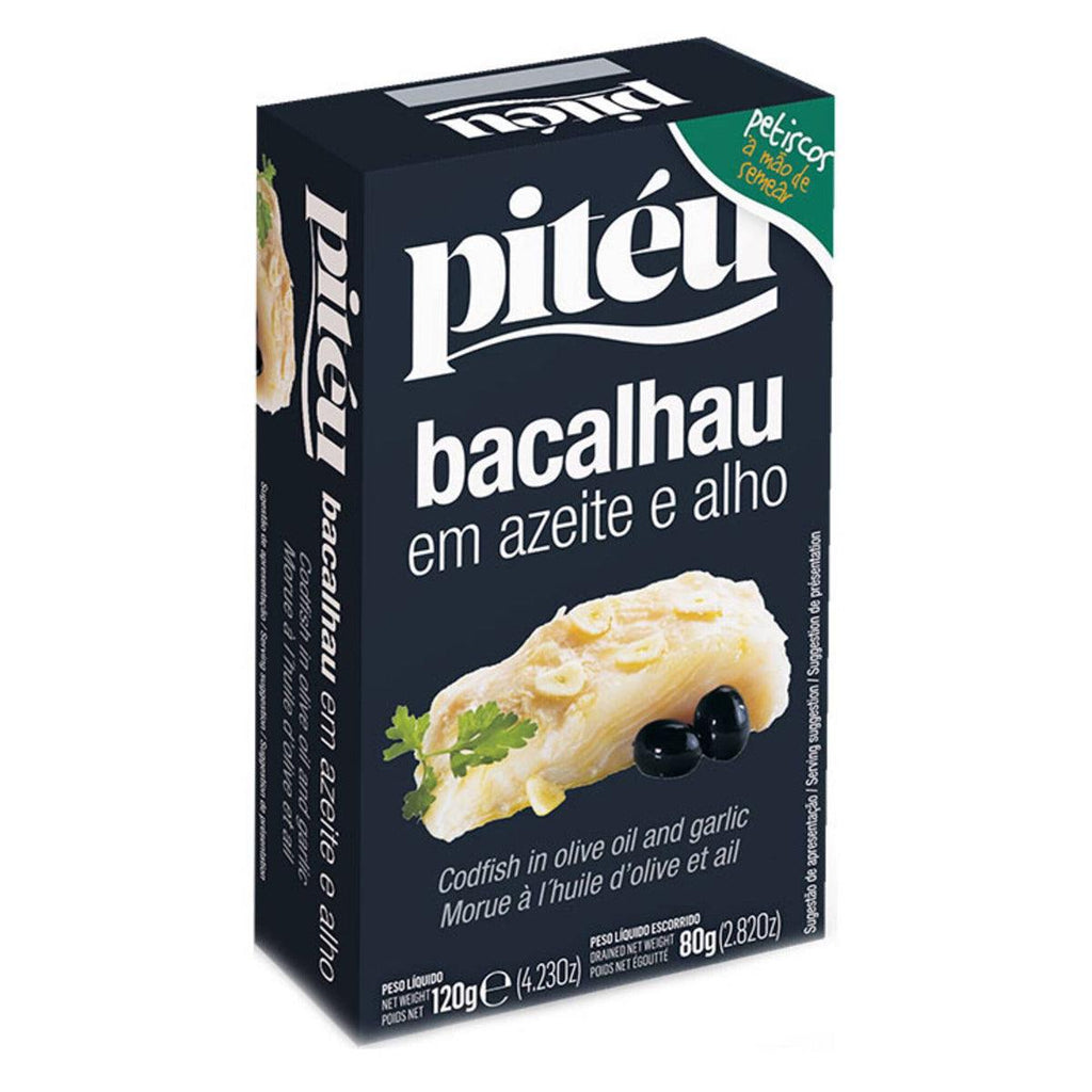 Piteu Bacalhau em Azeite Alho 4.23oz - Seabra Foods Online