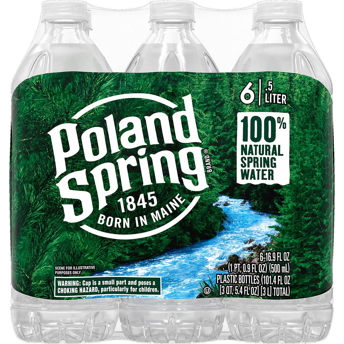 Poland Spring 100% Natural Spring Water - 24 Pack Of 8 Oz Mini Bottles