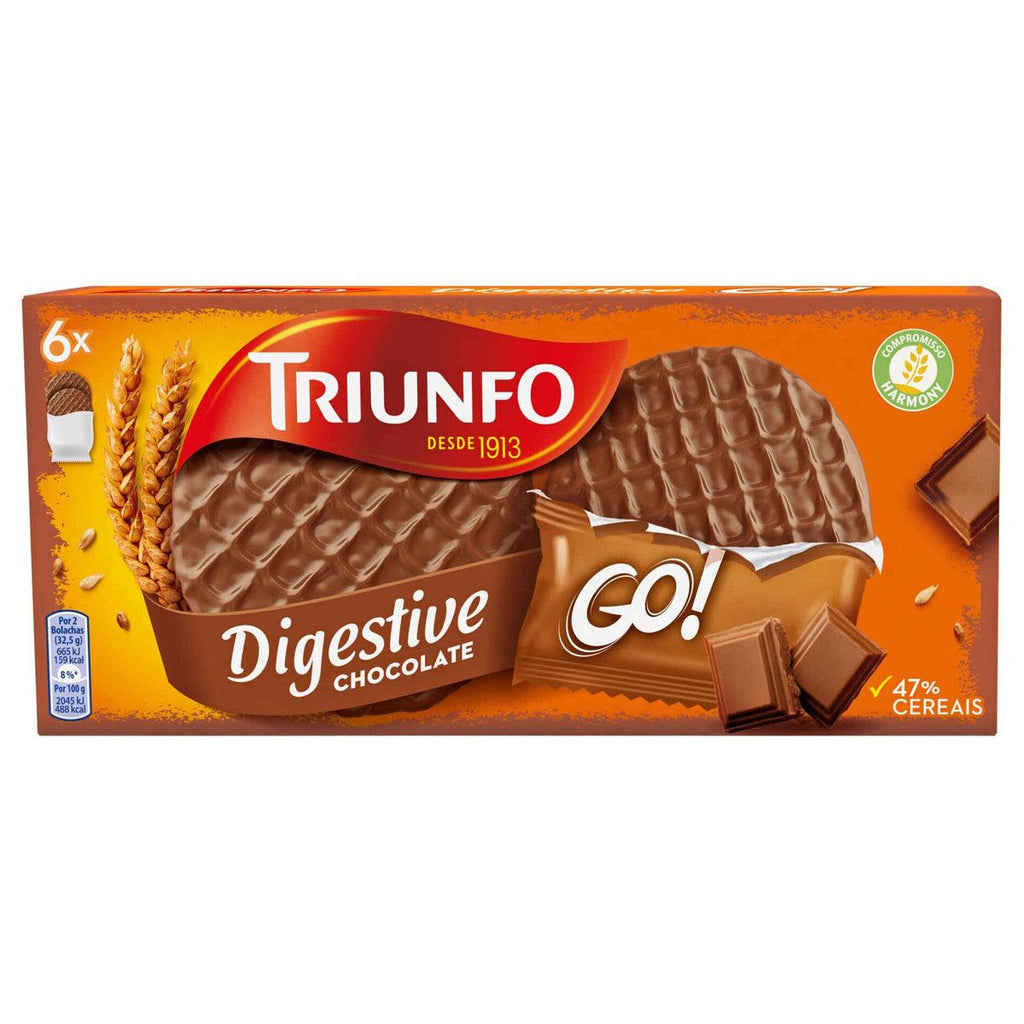 Triunfo Bolacha Digestiva Chocolate 5.98oz - Seabra Foods Online