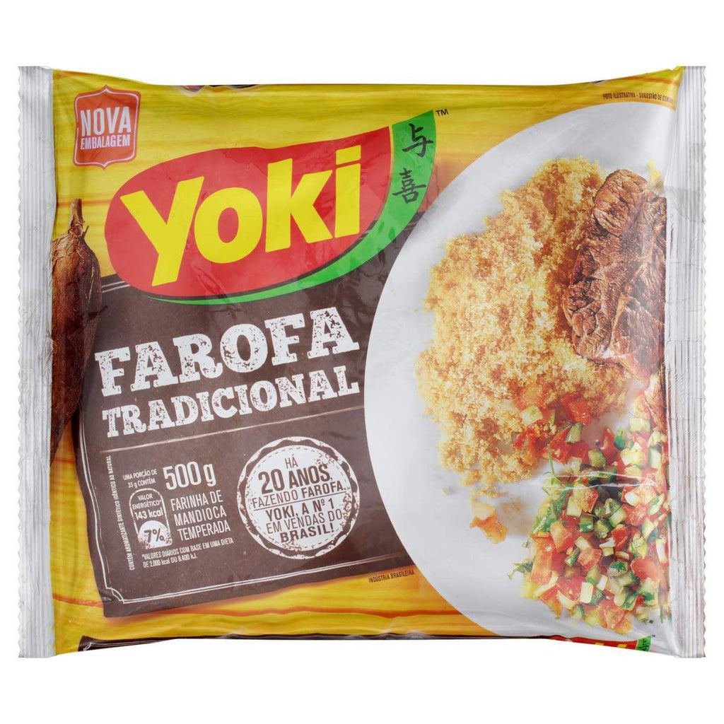Yoki Farofa De Mandioca Pronta 17.60 oz - Seabra Foods Online