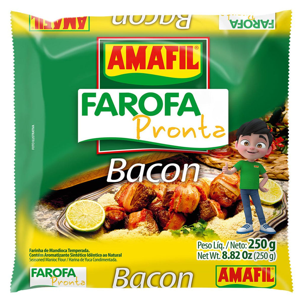 Amafil Farofa Pronta Bacon 250g - Seabra Foods Online