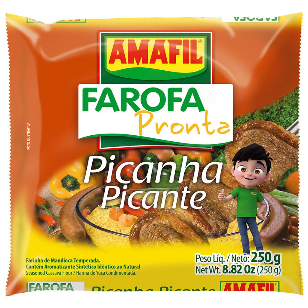 Amafil Farofa Pronta Picanha Pic.250g - Seabra Foods Online