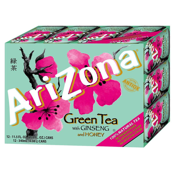 Arizona Green Tea W/Honey 12PK – Seabra Foods Online