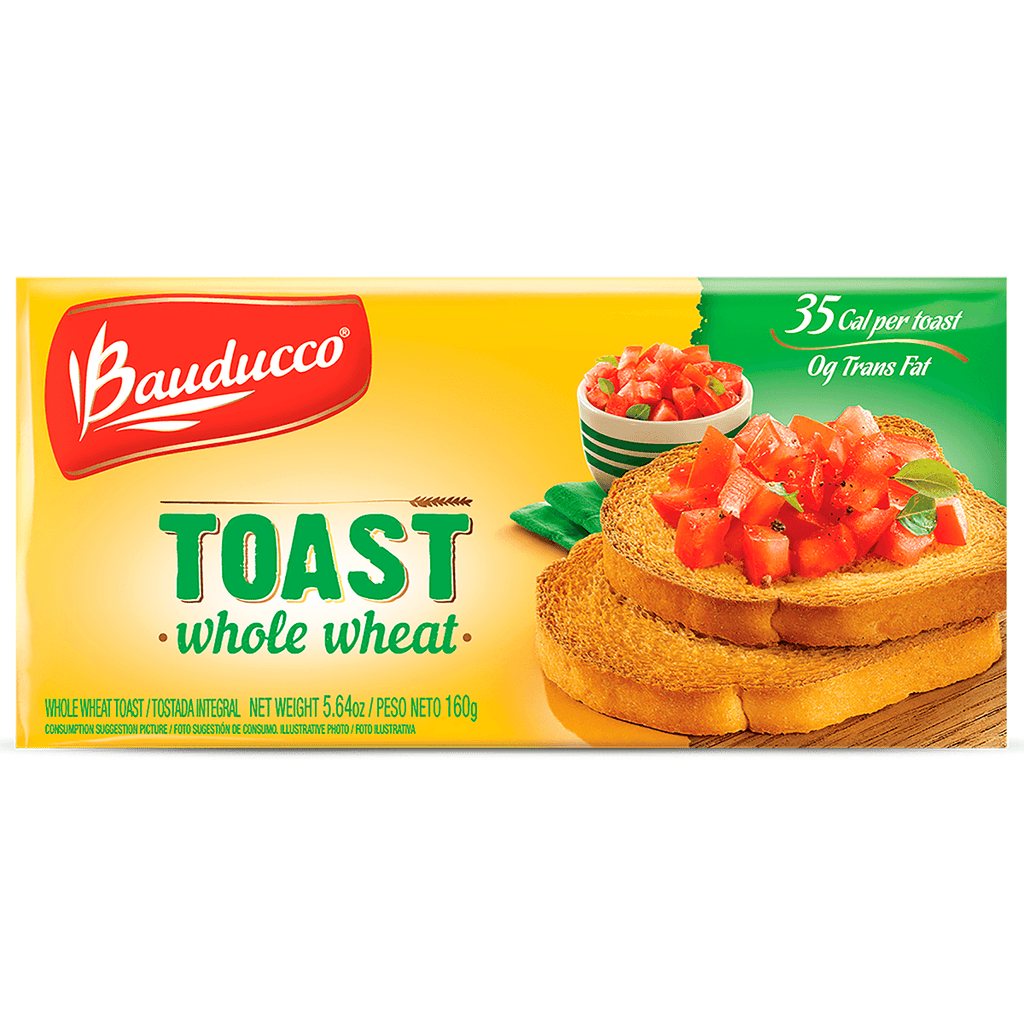 Bauducco Whole Wheat Toast 5.64 oz - Seabra Foods Online