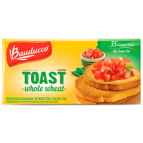 Bauducco Whole Wheat Toast 5.64 oz - Seabra Foods Online