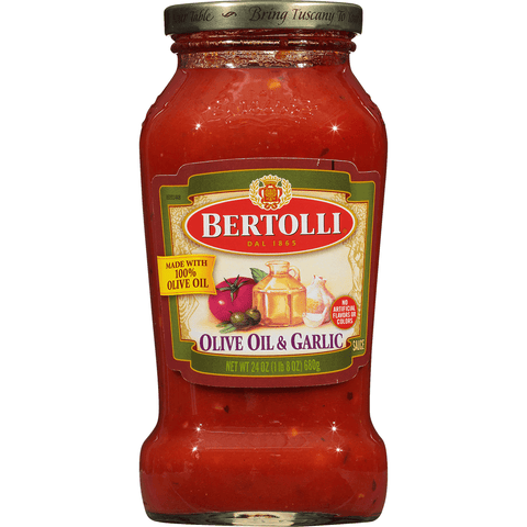 Bertolli Olive Oil&Garlic Pasta Sauce 24 - Seabra Foods Online