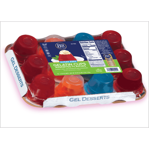 Best Yet SF Assorted Gelatin 12PK - Seabra Foods Online