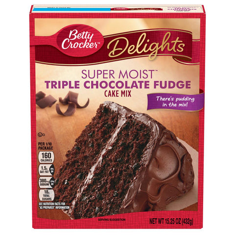 Betty Crocker Triple Choc Fudge Cake Mix - Seabra Foods Online