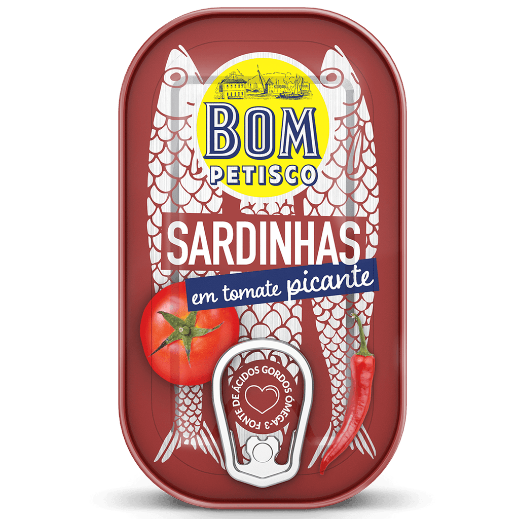 Bom Petisco Sardines in Tomate Sce 4.23z - Seabra Foods Online