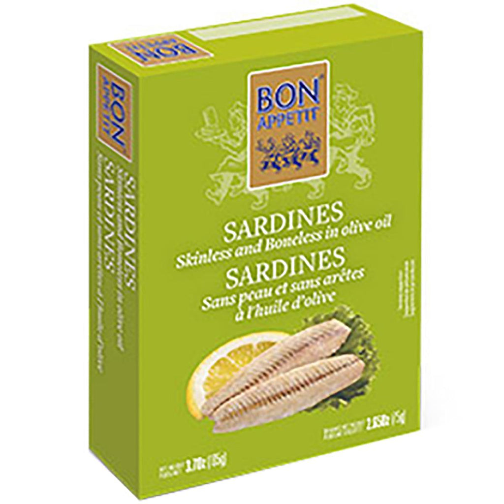 Bon Appetit Sardines Skls/Olive Oil 3.7o - Seabra Foods Online
