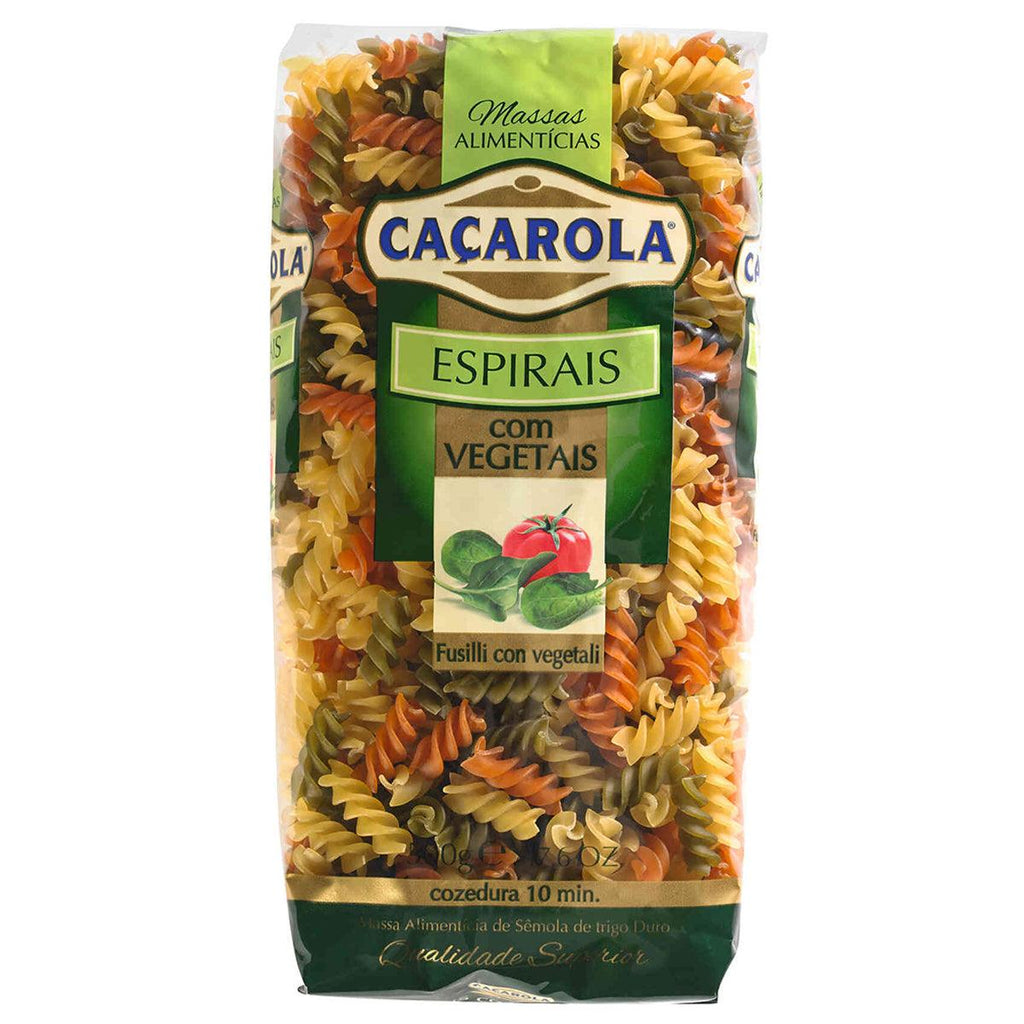 Cacarola Espirais C/Vegetais 500g - Seabra Foods Online