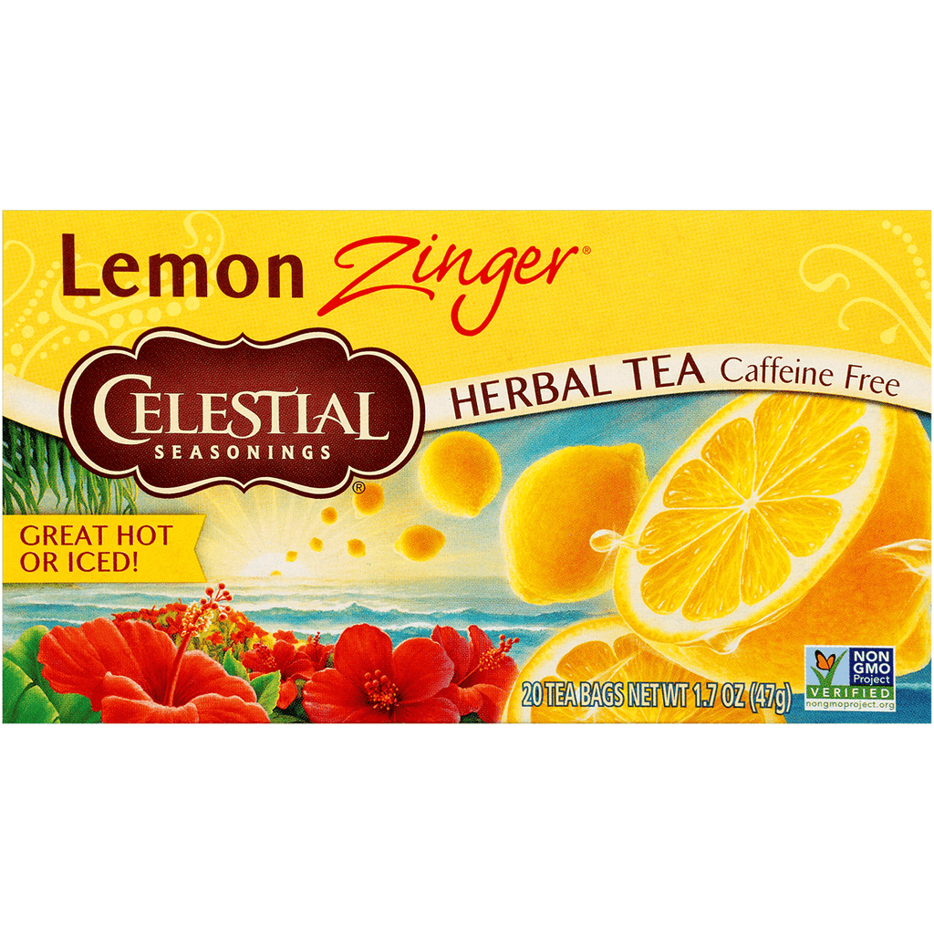 Celestial Herb Lemon Zinger Tea 20ct - Seabra Foods Online