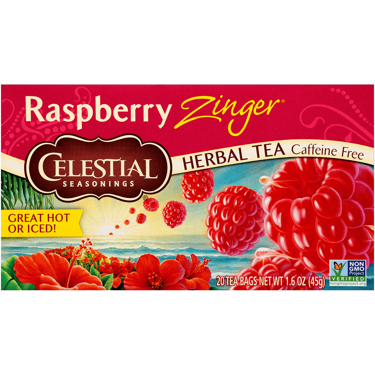 Chá Framboesa Zinger Celestial 20un | Seabra Foods Online