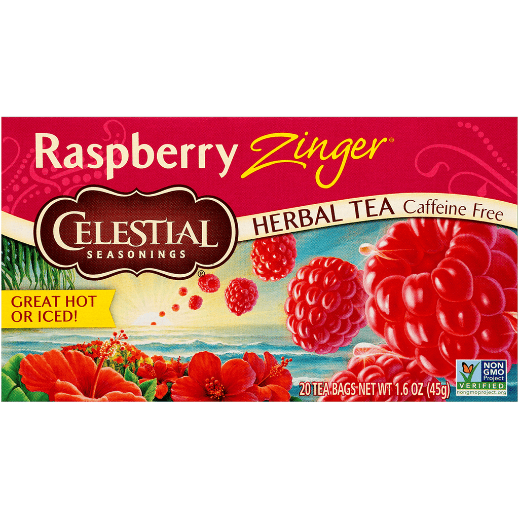 Celestial Herb Raspberry/Zinger Tea 20ct - Seabra Foods Online