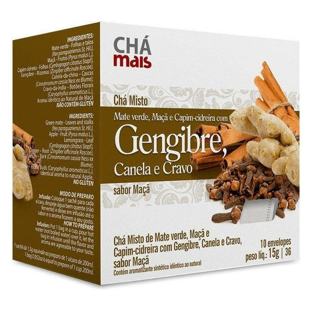 Cha Mais Gengibre CravoCanela 10g - Seabra Foods Online