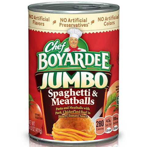 Chef Boyardee Jumbo Spag/Meatballs 15oz - Seabra Foods Online