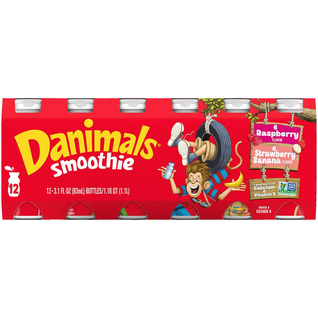 Danimals Rasp/Straw/Banana 12 Pk - Seabra Foods Online