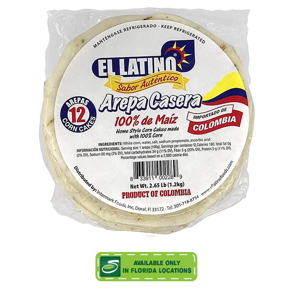 El Latino Arepa Casera de Maiz 2.65lb - Seabra Foods Online