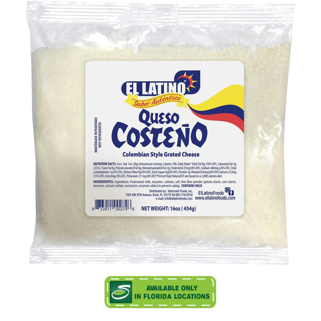 El Latino Queso Costeno Rallado 8oz - Seabra Foods Online