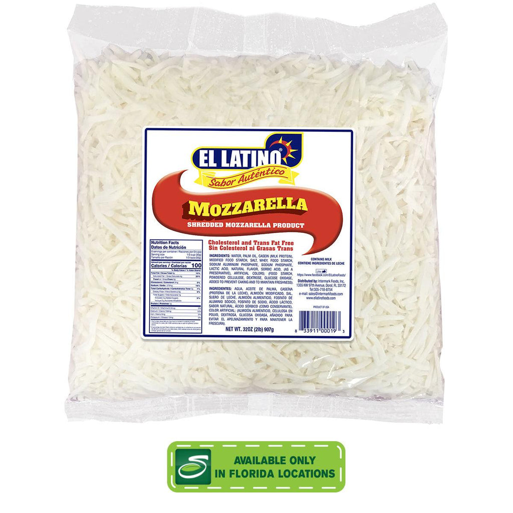 El Latino Shred Mozzarella Pizza Top 2lb - Seabra Foods Online