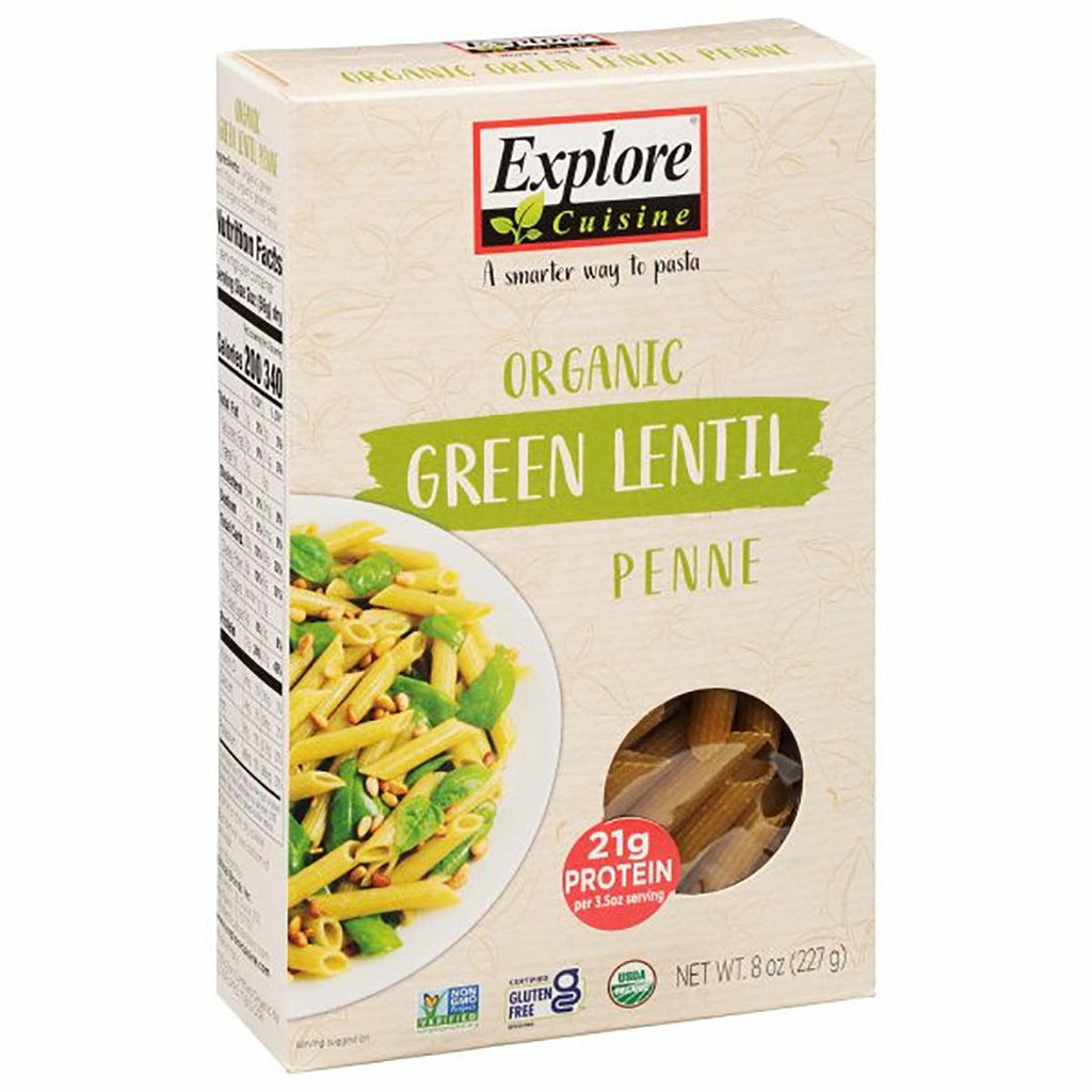 Explore Cuisine Org. Green Lentil Penne - Seabra Foods Online