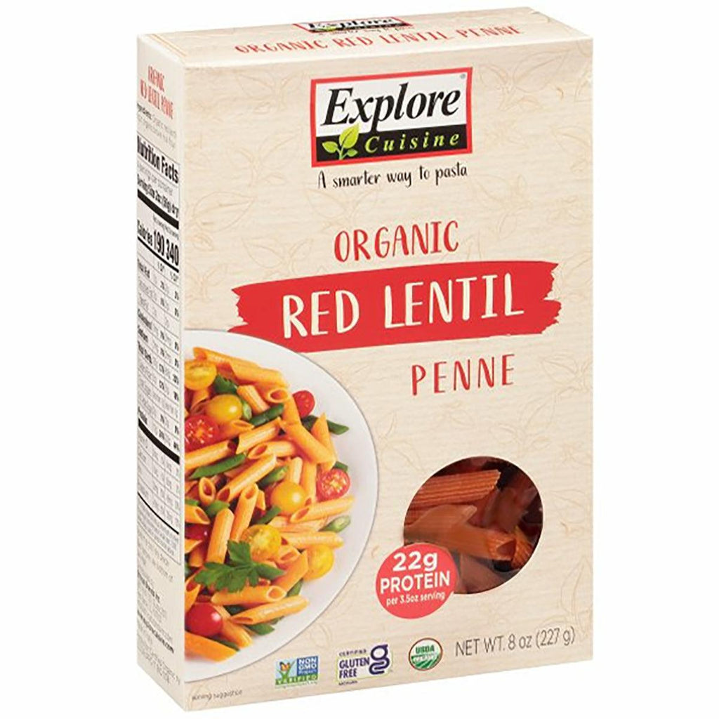 Explore Cuisine Organic Red Lentil Penne - Seabra Foods Online