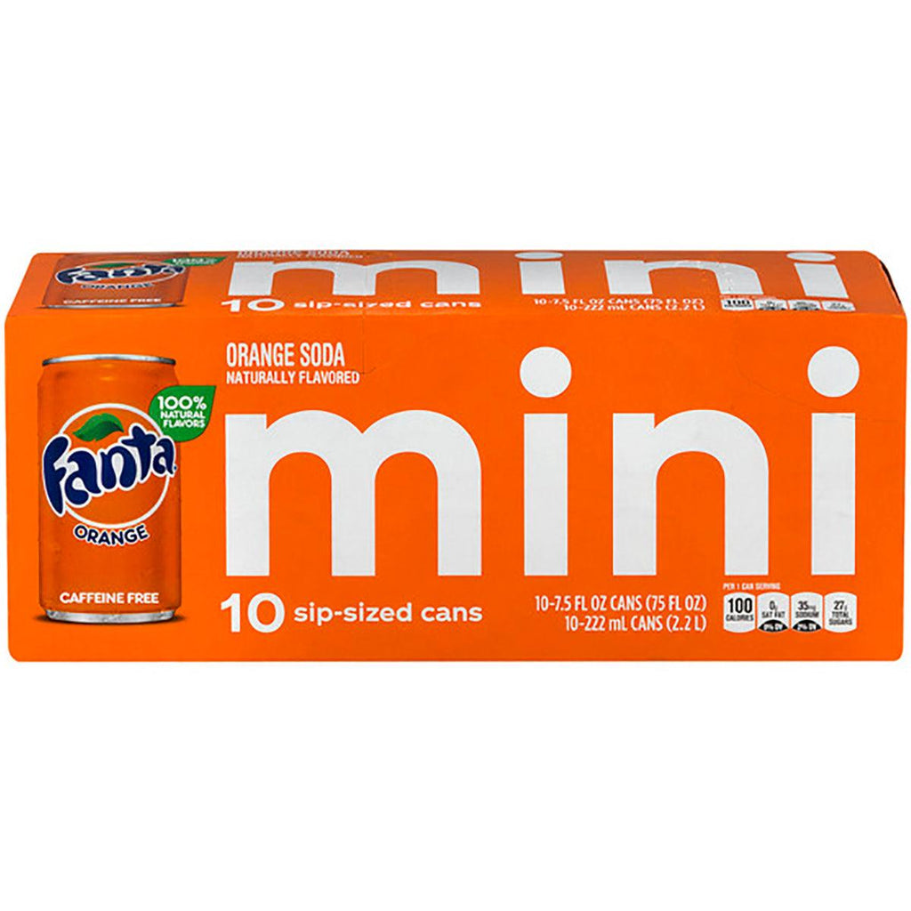 Fanta Orange Mini Can 10 Pk - Seabra Foods Online