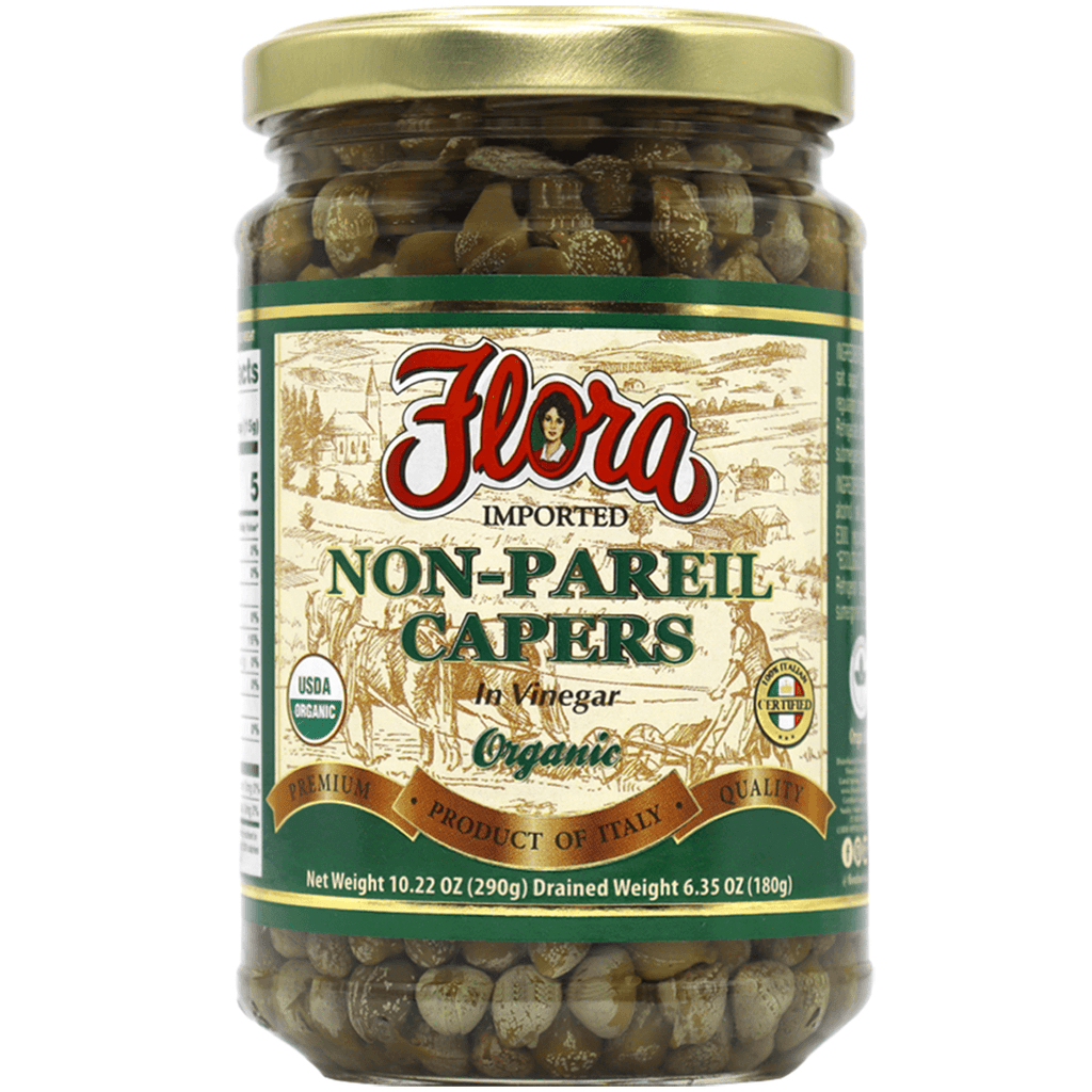 Flora Capers NonPareilVinegar Organic 10 - Seabra Foods Online