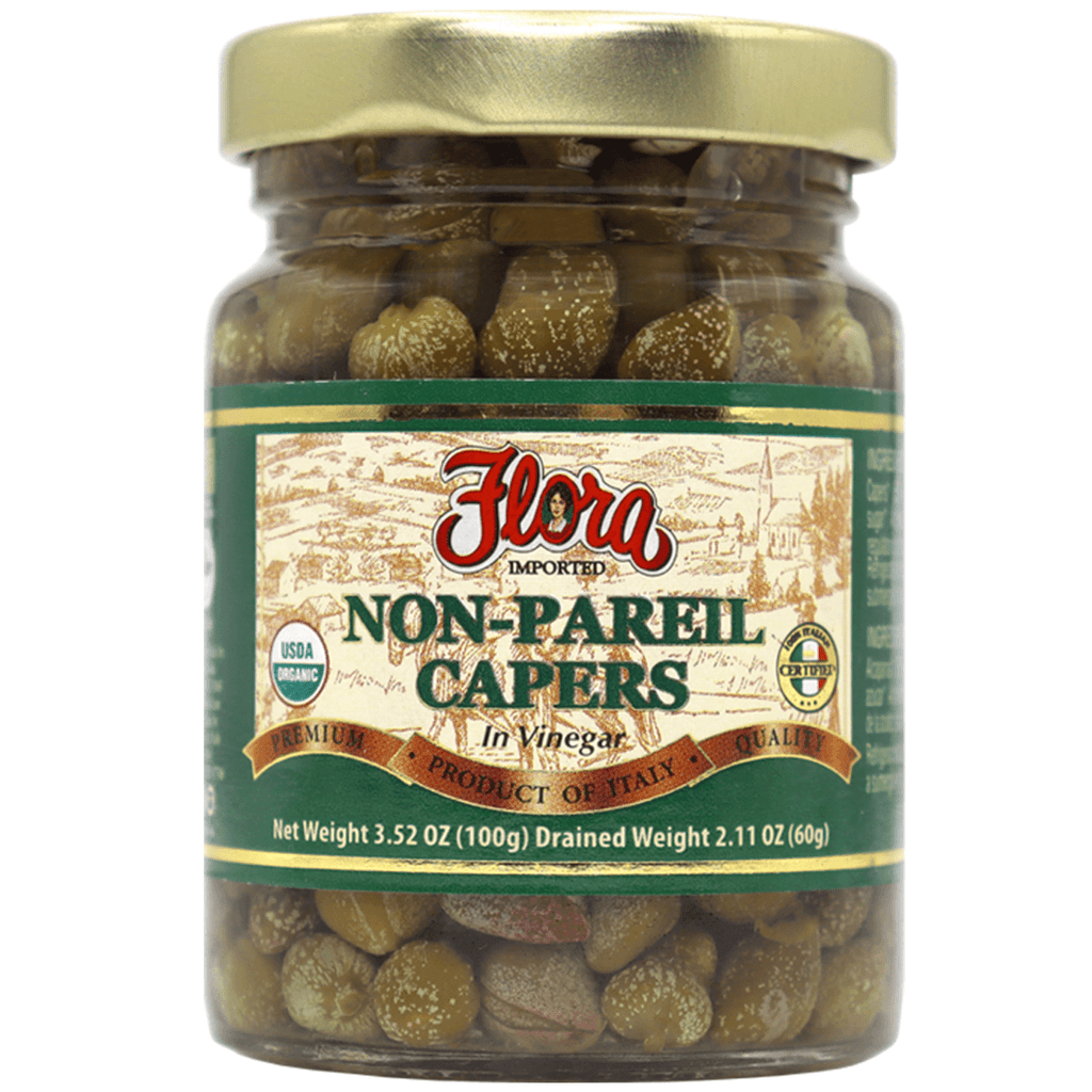 Flora Imported Capers Organic 3oz - Seabra Foods Online